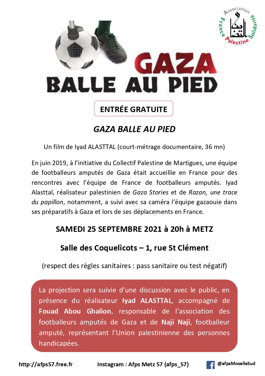Affiche Gaza Balle au pied