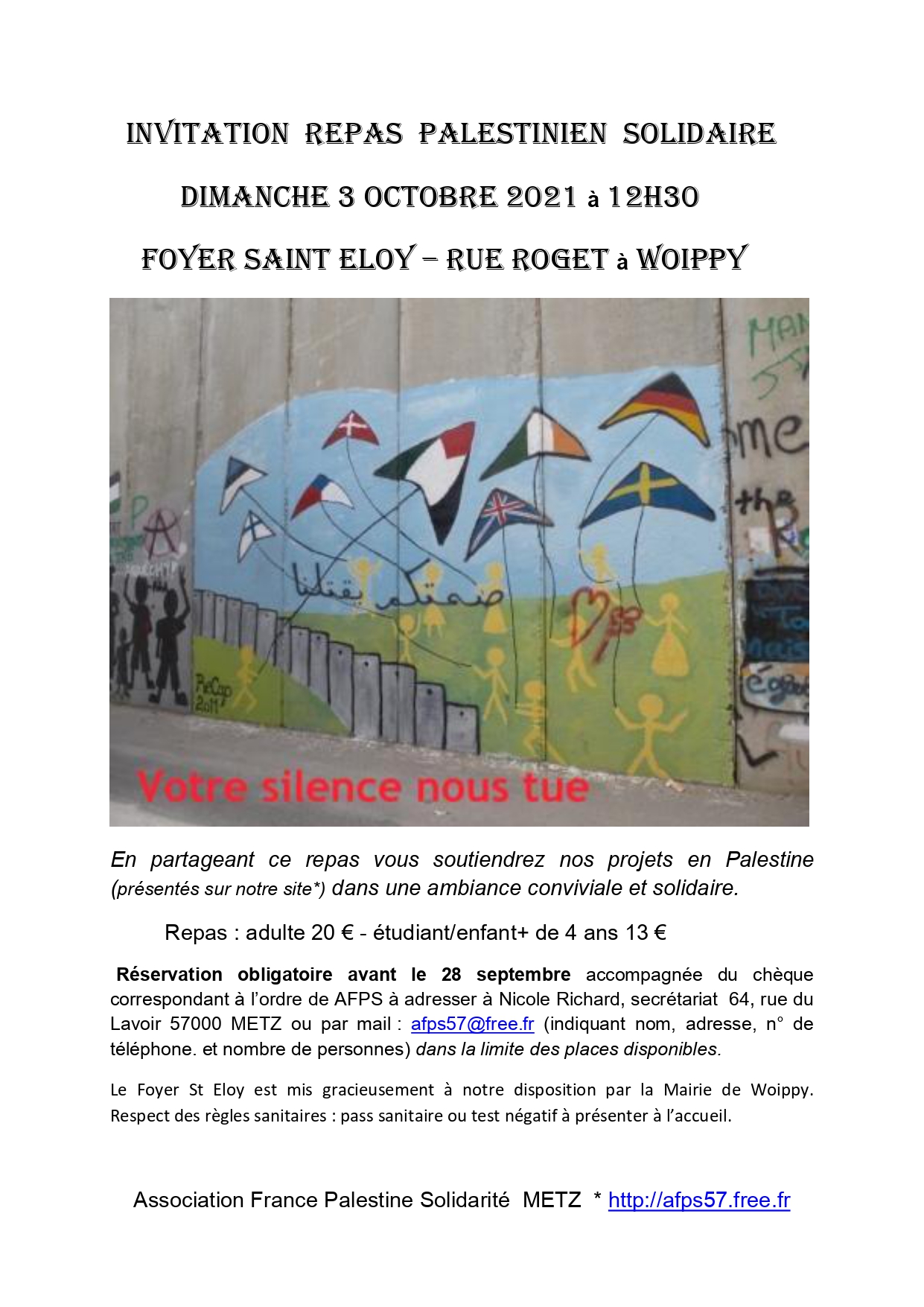 Invitation au repas solidaire 2021