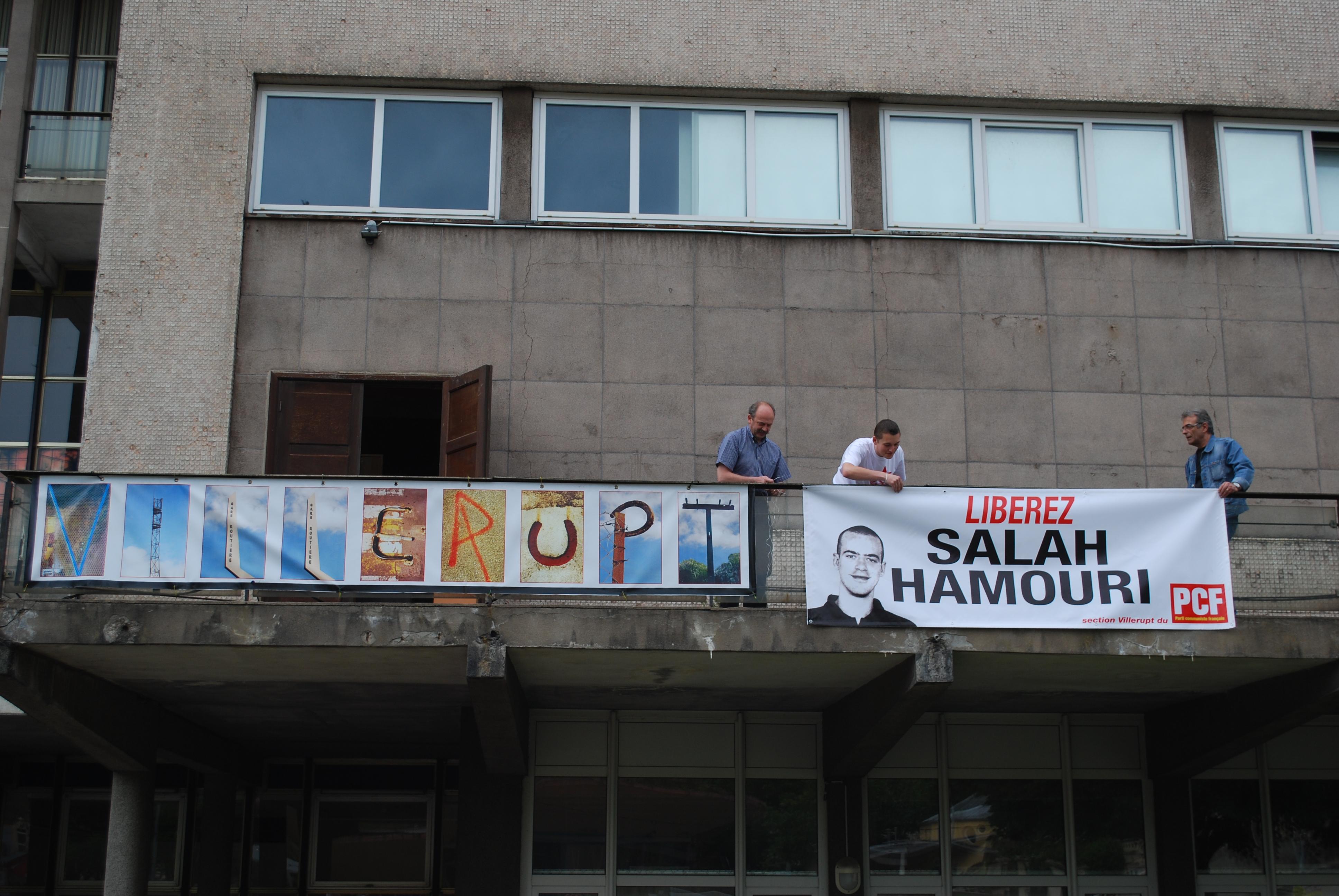 Banderole Salah Hamouri  Villerupt